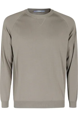 PEOPLE OF SHIBUYA Truien, Heren, Groen, 2Xl, Katoen, Groen Crewneck Longsleeve Shirt