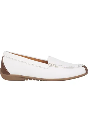 Gabor Schoenen, Dames, Wit, 38 1/2 EU, Leer, Witte dames loafer uitverkoop