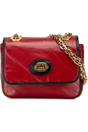 Gucci Pre-owned, Dames, Rood, ONE Size, Leer, Pre-owned Leather crossbody-bags