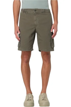 ECOALF Korte broeken, Heren, Groen, W32, Katoen, Beige Cargo Shorts