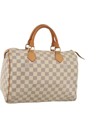 LOUIS VUITTON Pre-owned, Dames, Wit, ONE Size, Leer, Tweedehands Canvas handtassen