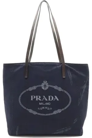 Prada Pre-owned, Dames, Blauw, ONE Size, Denim, Pre-owned Denim totes