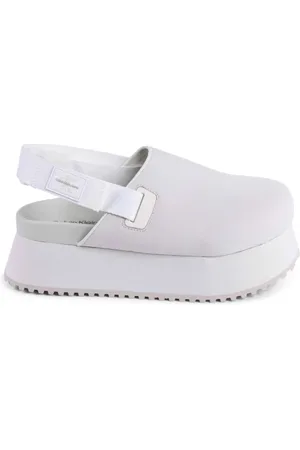 Calvin Klein Schoenen, Dames, Grijs, 36 EU, Leer, Lila Slingback Sandaal