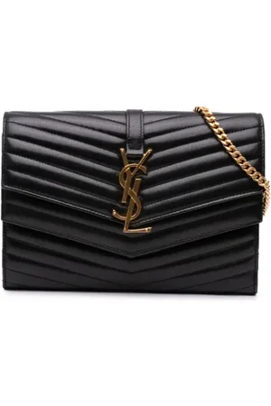 Saint Laurent Pre-owned, Dames, Zwart, ONE Size, Leer, Pre-owned Leather crossbody-bags