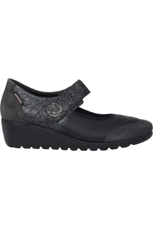 Mephisto Schoenen, Dames, Grijs, 42 1/2 EU, Leer, Comfortabele ballerina