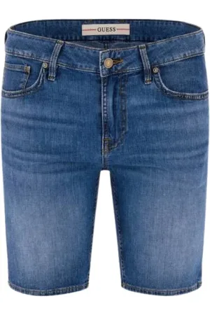 Guess Korte broeken, Heren, Blauw, W34, Denim, Denim Shorts