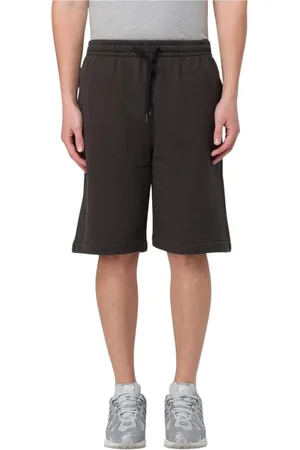 Isabel Marant Korte broeken, Heren, Zwart, S, Katoen, Beige Trekkoord Sweatshorts