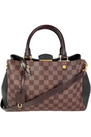 LOUIS VUITTON Pre-owned, Dames, Bruin, ONE Size, Leer, Tweedehands Canvas Louis Vuitton tassen