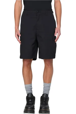 Obey Korte broeken, Heren, Zwart, W30, Katoen, Klassieke Pasvorm Cargo Shorts