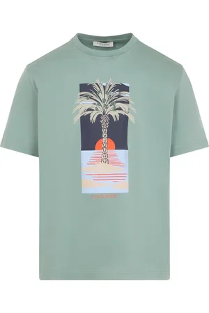 Lanvin Tops, Heren, Groen, M, Grafisch T-shirt