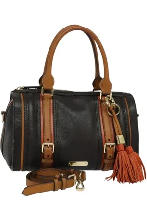 Burberry Pre-owned, Dames, Bruin, ONE Size, Leer, Tweedehands leren handtassen