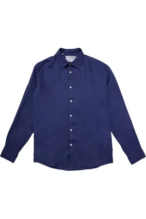 SELECTED Overhemden, Heren, Blauw, M, Linnen, Linnen Oceana Shirt