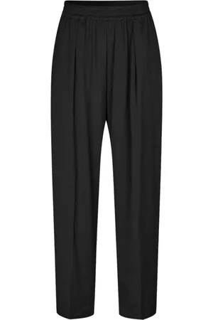 Samsøe Samsøe Broeken, Dames, Zwart, S, Polyester, Julia Broek