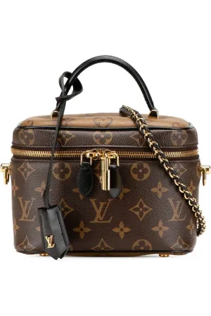 LOUIS VUITTON Pre-owned, Dames, Bruin, ONE Size, Leer, Tweedehands Canvas handtassen