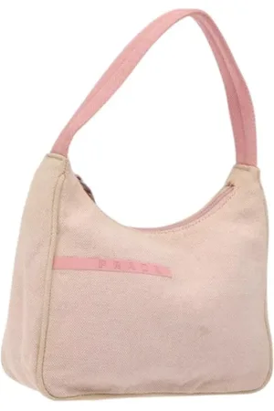 Prada Pre-owned, Dames, Roze, ONE Size, Tweedehands Canvas handtassen