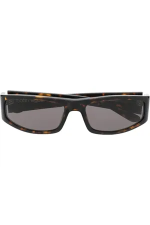 Courrèges Accessoires, Dames, Bruin, ONE Size, Bruine Tech Zonnebril met Contrast Logo