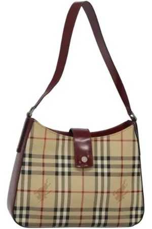 Burberry Pre-owned, Dames, , ONE Size, Leer, Tweedehands leren schoudertassen