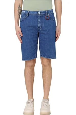 sartoria tramarossa Korte broeken, Heren, Blauw, W40, Denim, Casual Denim Shorts
