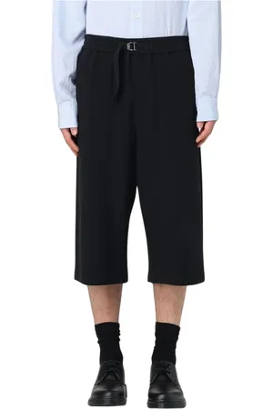 Ami Korte broeken, Heren, Zwart, S, Katoen, Zwarte Trekkoord Shorts