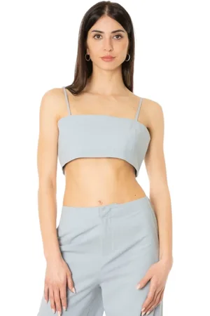 Isabelle Blanche Tops, Dames, Blauw, S, Cashmere Bustier Top