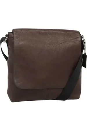 Coach Pre-owned, Dames, Bruin, ONE Size, Leer, Tweedehands leren schoudertassen