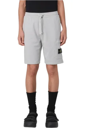 Stone Island Korte broeken, Heren, Grijs, XS, Katoen, Veelzijdige Grijze Casual Shorts