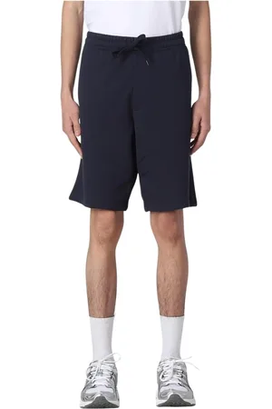 A.P.C. Korte broeken, Heren, Blauw, S, Katoen, Navy Blauw Relaxte Fit Sweatshorts