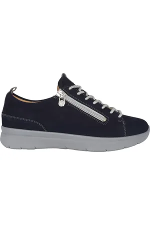 Ganter Schoenen, Dames, Blauw, 41 EU, Wijde Pasvorm Blauwe Sneaker voor Vrouwen