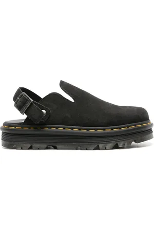 Dr. Martens Schoenen, Dames, Zwart, 39 EU, Leer, Zwarte leren sandalen met luchtkussenzool