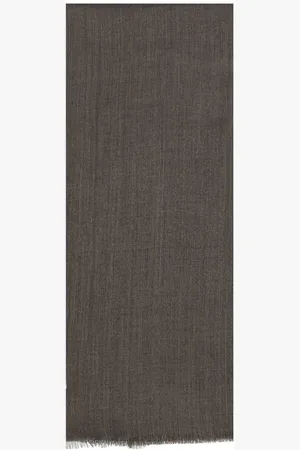 Brunello Cucinelli Accessoires, Dames, Grijs, ONE Size, Kasjmier, Zijde Kasjmier Sjaal Zachte Elegantie