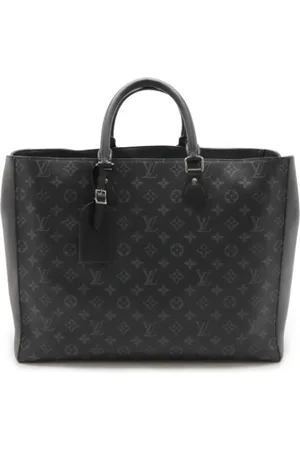 LOUIS VUITTON Pre-owned, Heren, Zwart, ONE Size, Leer, Tweedehands Canvas Louis Vuitton tassen