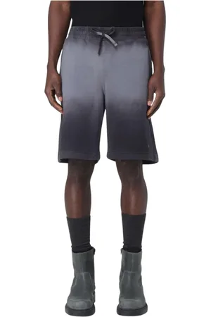 Diesel Korte broeken, Heren, Veelkleurig, XS, Katoen, Zwarte Ombre Dye Sweatshorts