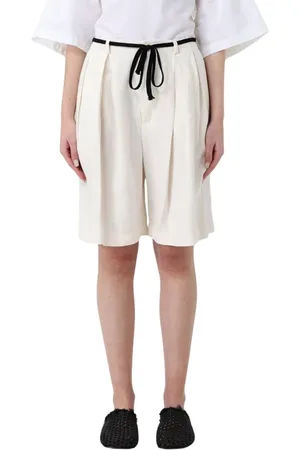 BARENA Korte broeken, Dames, Wit, 2Xs, Witte korte casual top