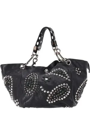 Jimmy Choo Pre-owned, Dames, Zwart, ONE Size, Leer, Tweedehands leren handtassen