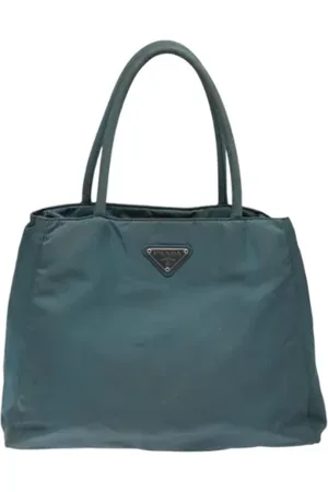 Prada Pre-owned, Dames, Blauw, ONE Size, Nylon, Pre-owned Nylon handbags