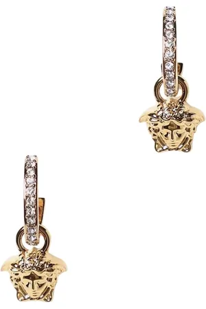 VERSACE Accessoires, Dames, Geel, ONE Size, Gouden Medusa Drop Oorbellen