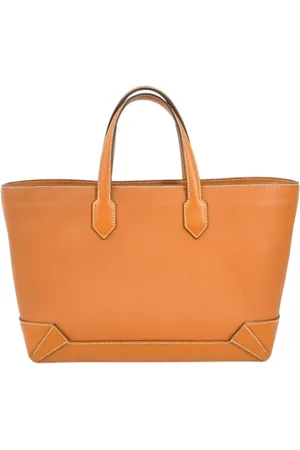 Hermès Pre-owned, Dames, Oranje, ONE Size, Leer, Tweedehands leren handtassen