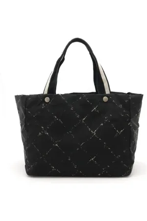 CHANEL Pre-owned, Dames, Zwart, ONE Size, Nylon, Pre-owned Nylon totes