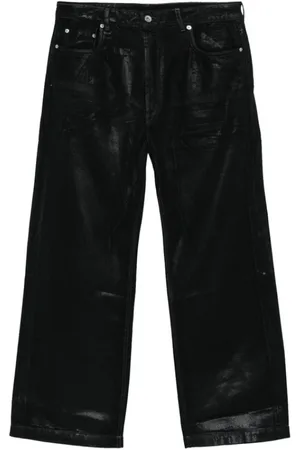 Rick Owens Jeans, Heren, Zwart, W31, Katoen, Zwarte Katoenen Jeans met Klassiek Ontwerp