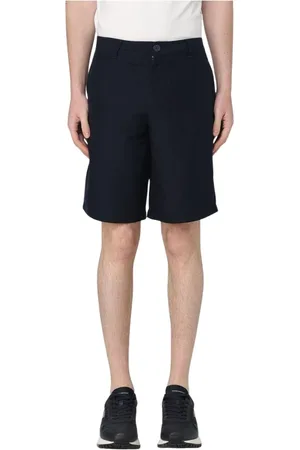 Armani Exchange Korte broeken, Heren, Blauw, W33, Stijlvolle Marineblauwe Tailored Shorts met Zakken
