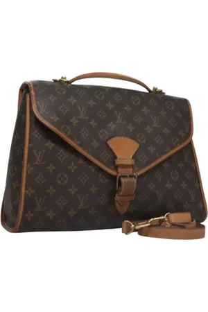 LOUIS VUITTON Pre-owned, Dames, Bruin, ONE Size, Leer, Tweedehands Canvas Louis Vuitton tassen