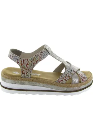 Rieker Schoenen, Dames, Veelkleurig, 36 EU, Stijlvolle zomer sandalen voor vrouwen
