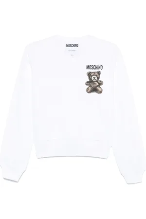 Moschino Sweatshirts & Hoodies, Dames, Wit, XS, Katoen, Casual Katoenen T-Shirt