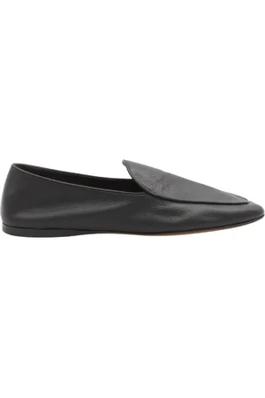 The Row Schoenen, Dames, Zwart, 38 1/2 EU, Zwarte platte mocassin schoenen