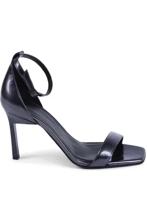 Calvin Klein Schoenen, Dames, Zwart, 36 EU, Leer, Italiaanse Leren Sandaal