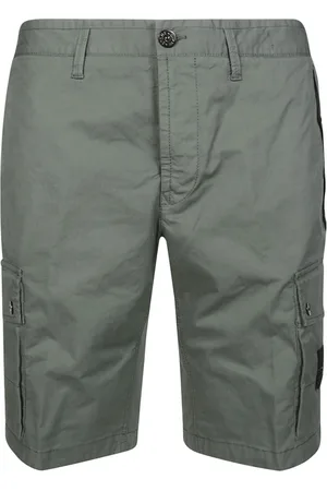 Stone Island Korte broeken, Heren, Groen, W32, Katoen, Bermuda Cargo Shorts