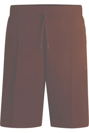 HUGO BOSS Korte broeken, Heren, Bruin, M, Katoen, Bruine Sweat Shorts met Elastische Taille