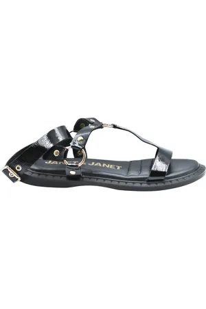 Janet&Janet Schoenen, Dames, Zwart, 39 EU, Zwarte platte schoenen voor vrouwen