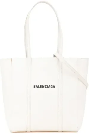 Balenciaga Pre-owned, Dames, Wit, ONE Size, Pre-owned Canvas shoulder-bags