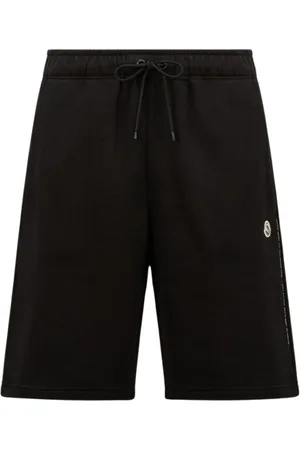Moncler Korte broeken, Heren, Zwart, L, Zwarte Trekkoord Shorts Stijlvol Comfortabel